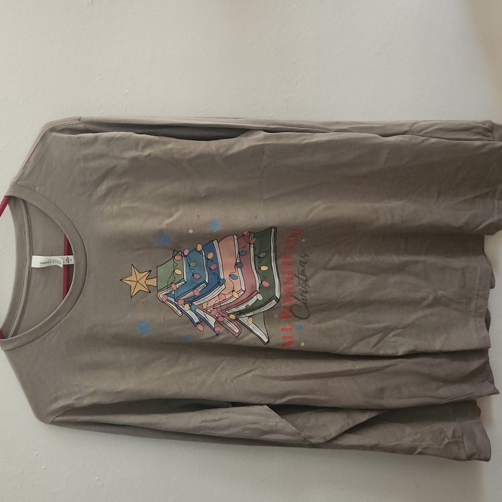 Piper & Ivy Bella Canvas All Booked For Christmas Long Sleeve Tee Unisex XL